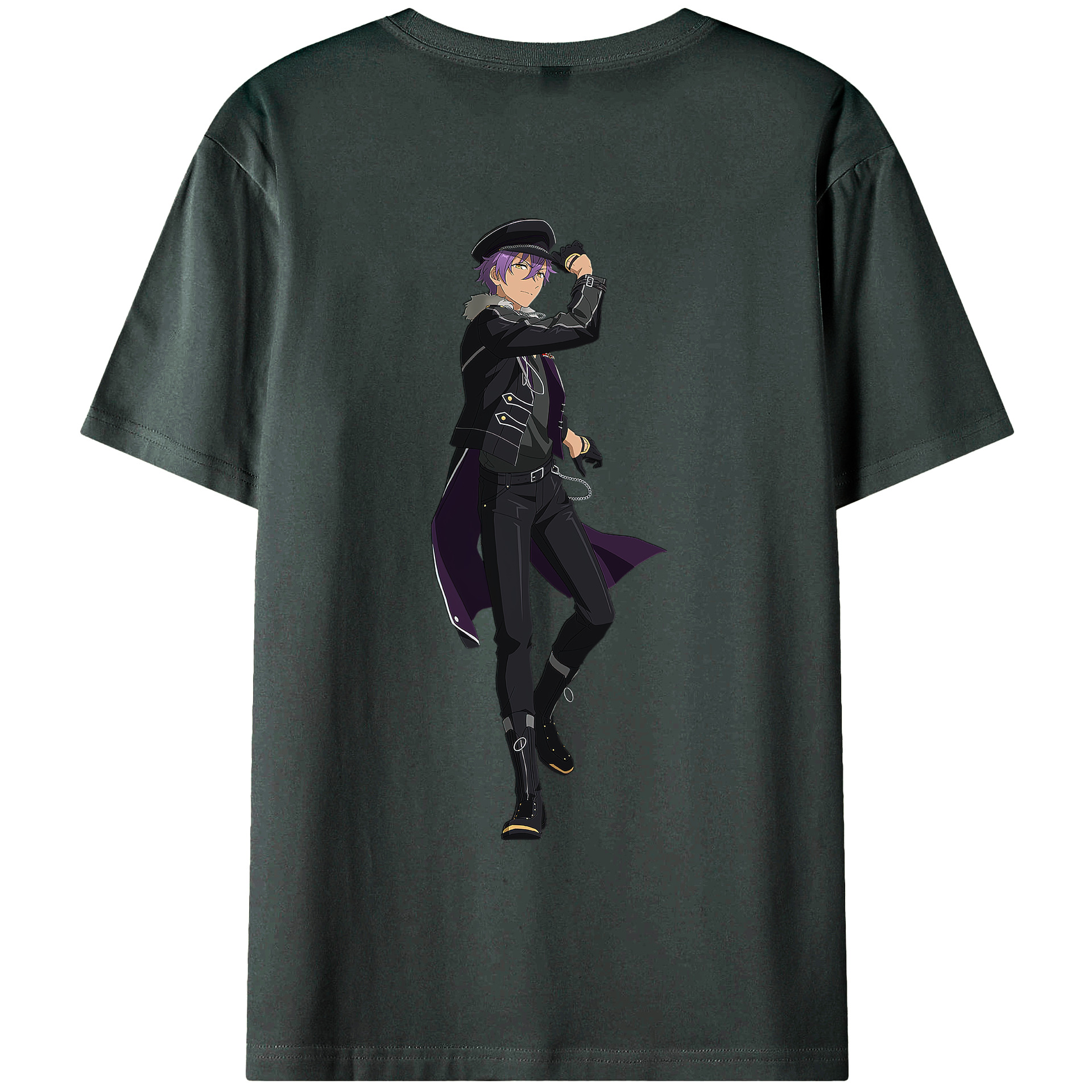 （画像用） あんさんぶるスターズ! Ensemble Stars 綿100％ メンズ半袖Tシャツ（バックプリント） 通気性